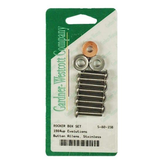 GW, rocker box top bolt kit. Buttonhead, stainless