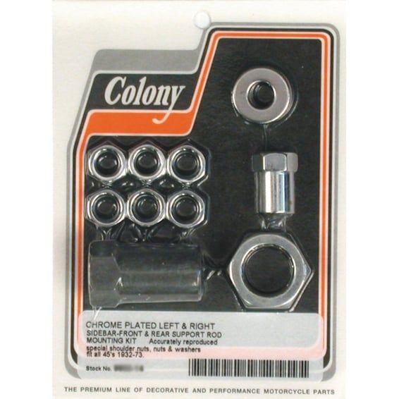 floorboard support rod mount kit. Chrome