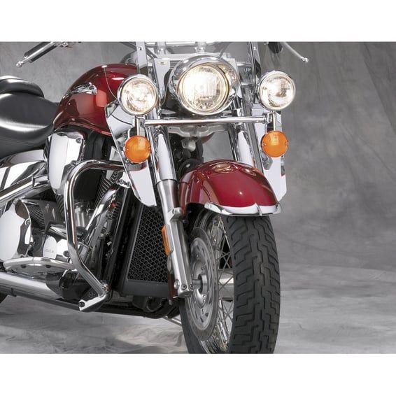 NC cast front fender tip set chrome