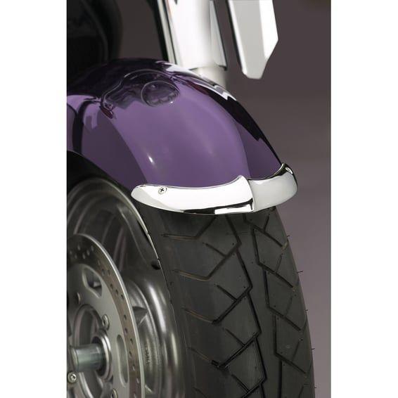 NC cast front fender tip set chrome
