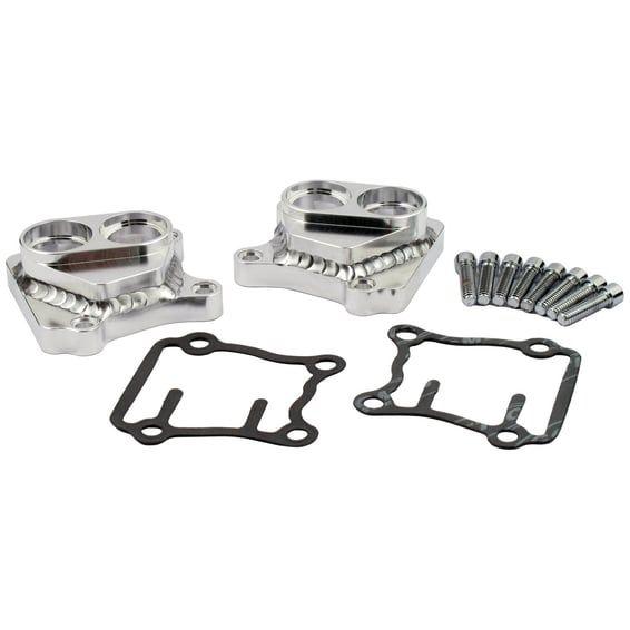 JIMS, Twin Cam handcrafted tappet cover set. Raw finish.
