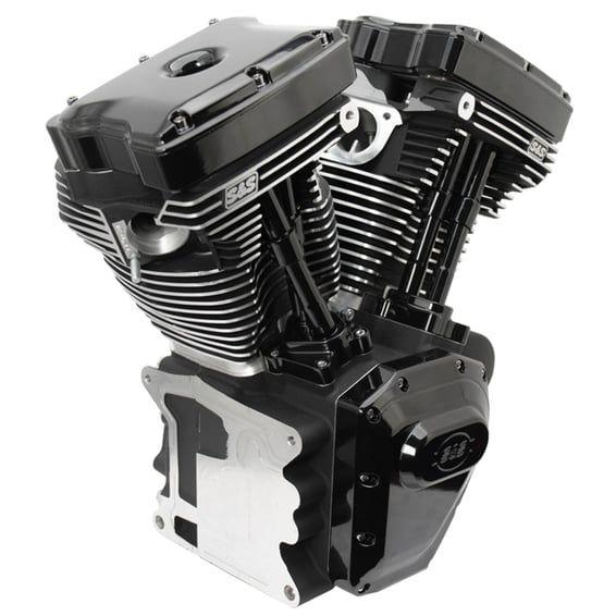 4-1/8" bore 124" long block TC engine. All black