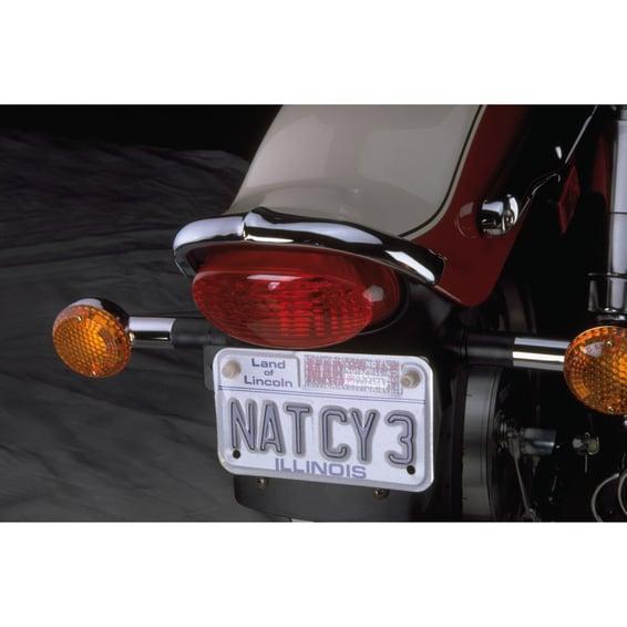 NC cast rear fender tip chrome