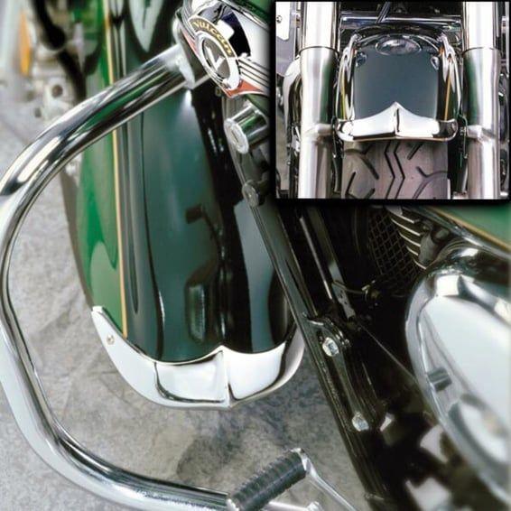NC cast front fender tip set chrome