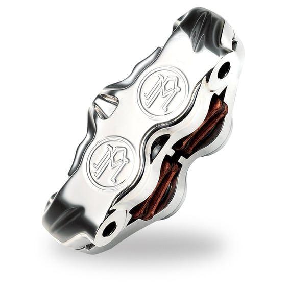 4-piston radial mount caliper. Chrome