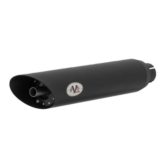80mm Slash Cut slip-on mufflers. Black
