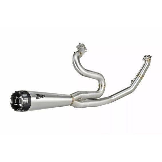 2-1 stainless steel M8 Touring exhaust system. Raw