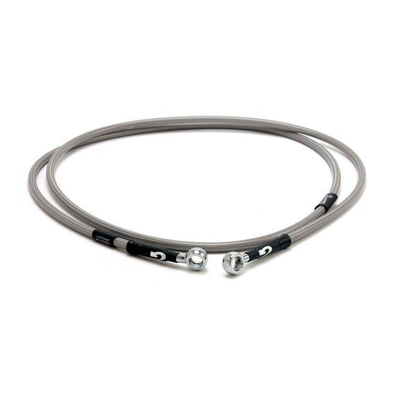 brake line upper front, stainless clear coated