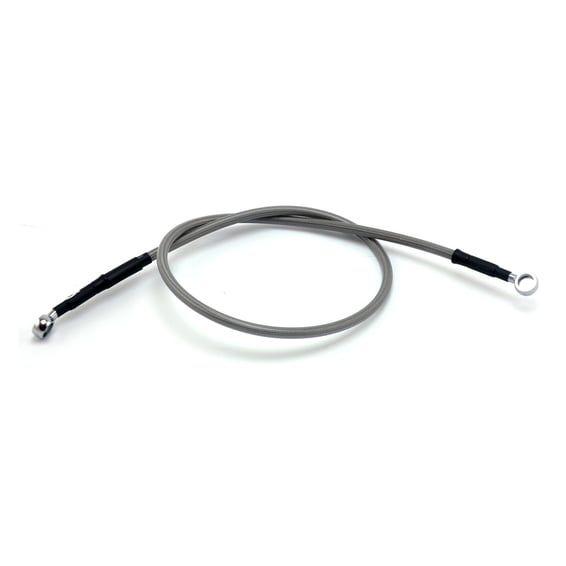 brake line upper front, stainless clear coated