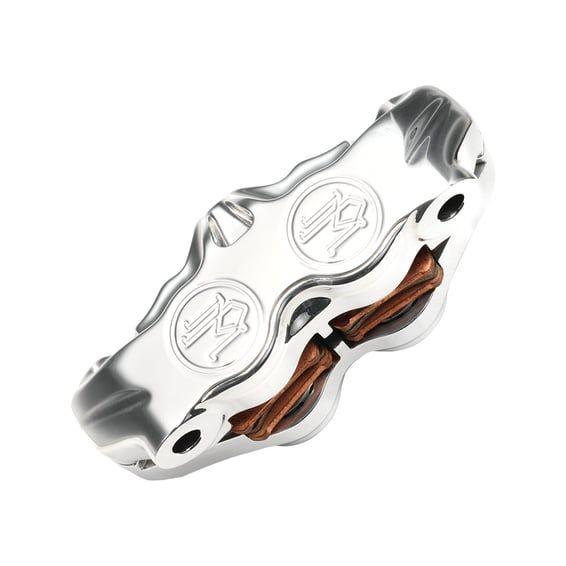 4-piston radial mount caliper. Chrome