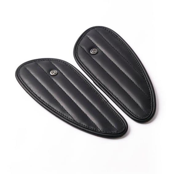 Trip Machine, Mini Classic leather tank pads. Black