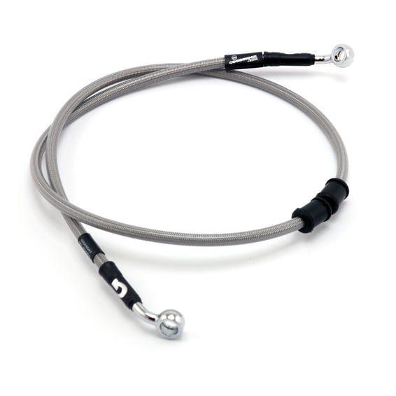 brake line upper front, stainless clear coated