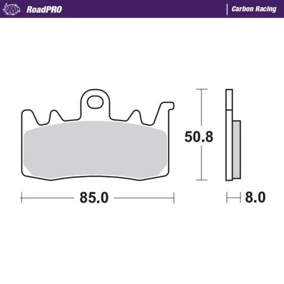 RoadPro front brake pads racing series. Carbon