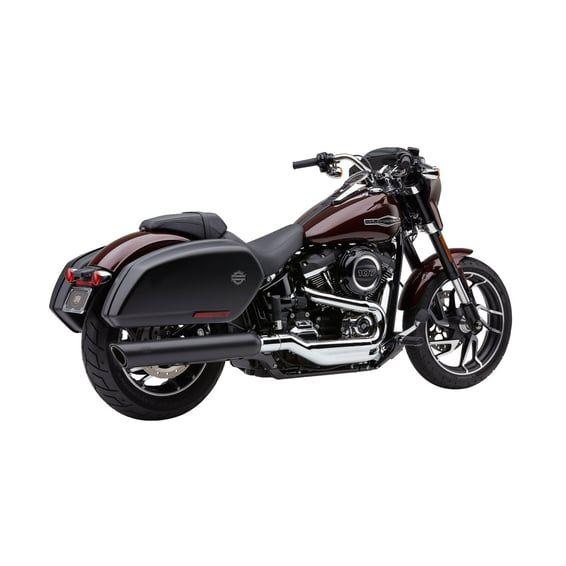 909 Twins 4" slip-on mufflers. Black