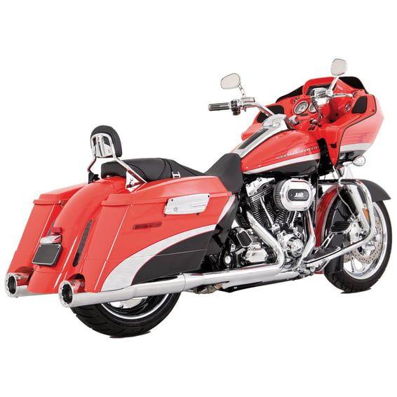 Hi-output slip-on mufflers. chrome