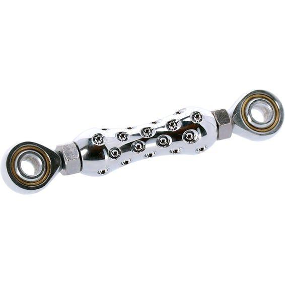 Shifter rod 'Drilled'. Chrome