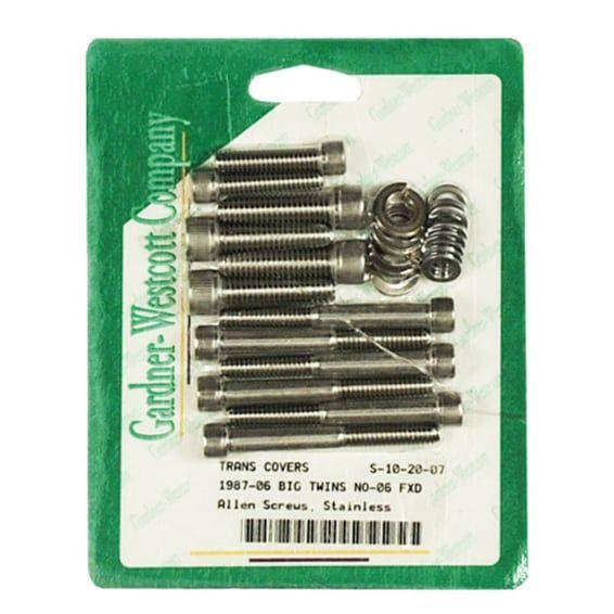 GW, transmission side cover screw kit. Stainless Allen head