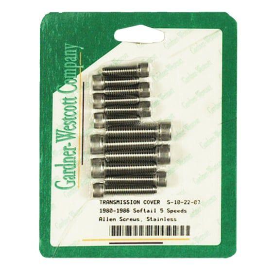 GW, transmission side cover screw kit. Stainless Allen head