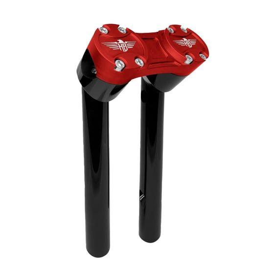 Clubstyle pullback risers 10". Black/Red