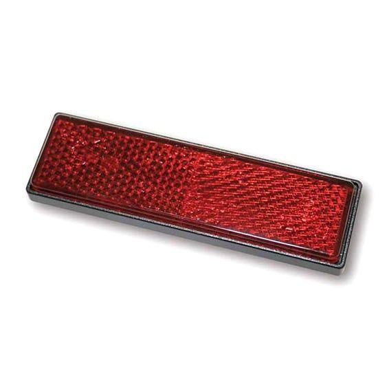 Universal B-Seen reflector. Rectangular. 94x28mm. Red