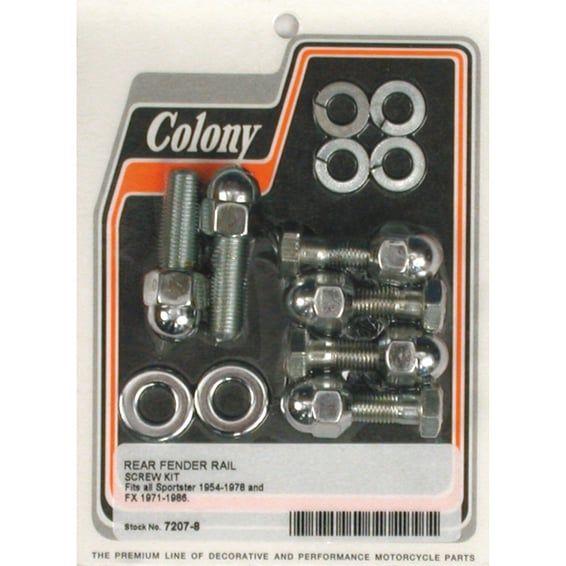 rear fender mount kit. Chrome Acorn