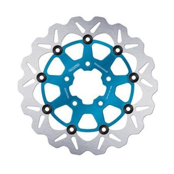 brake rotor. Wave. Floating. Blue. 330x5mm