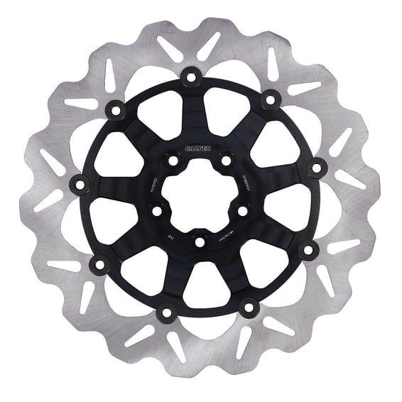 brake rotor. Wave. Floating. Black/Bright. 330x5mm