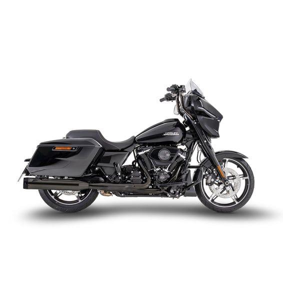 Slip-On mufflers set. Black-chrome Stainless