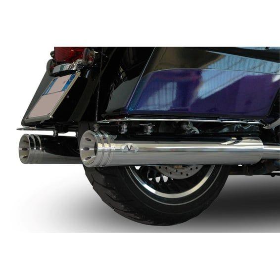 Double Ring slip-on mufflers. Chrome