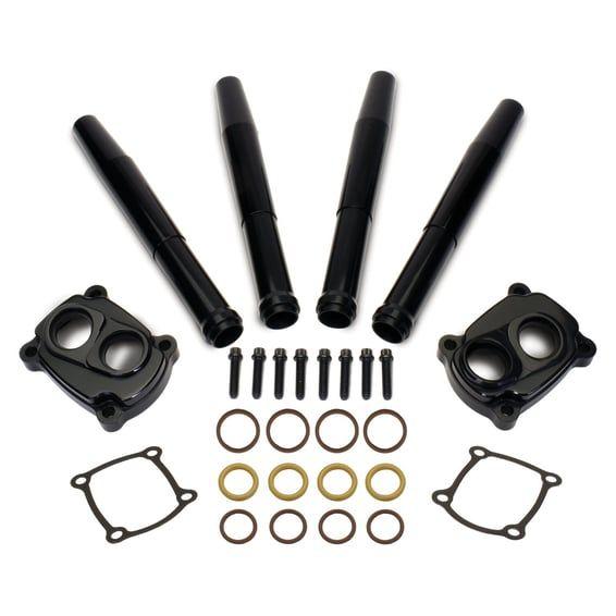 JIMS, M8 low profile tappet and pushrod cover kit. Black