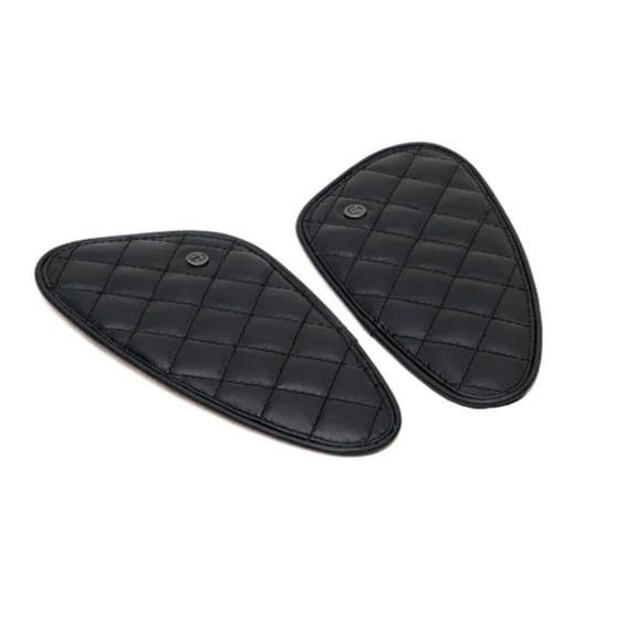 Trip Machine, Diamond leather gas tank pad set. Black