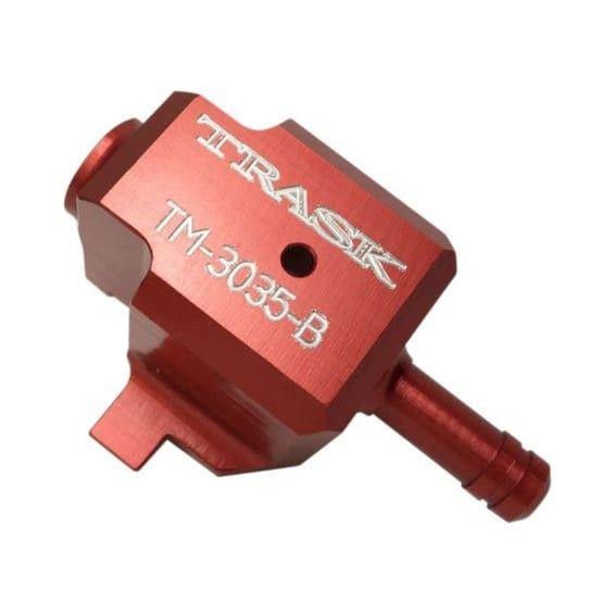 Trask, billet fuel pressure regulator housing. Red