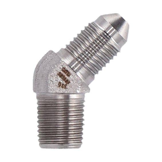 adapter fitting, 45 degree. ss