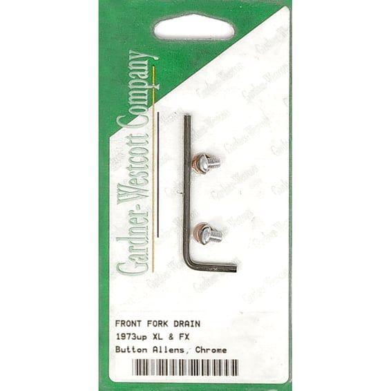 fork slider drain screws. Chrome