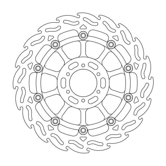 Flame series floating brake rotor