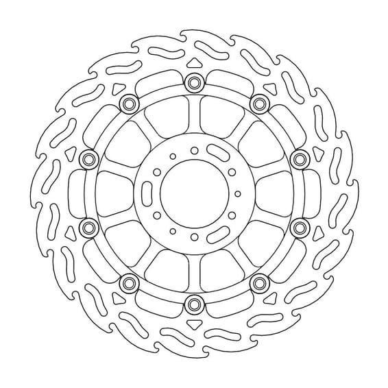 Flame series floating brake rotor
