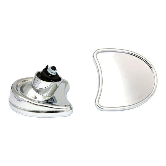Touring fairing mount mirror kit. Single vision, chrome