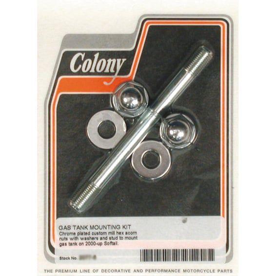 gas tank mount kit. Chrome Acorn