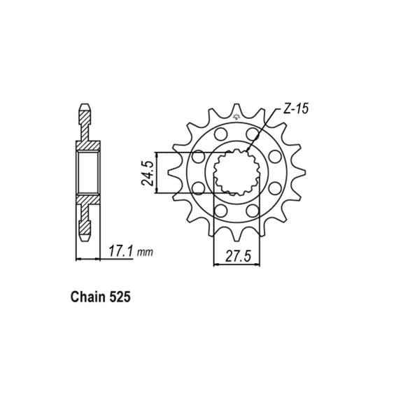 JT Front Sprocket 749.15