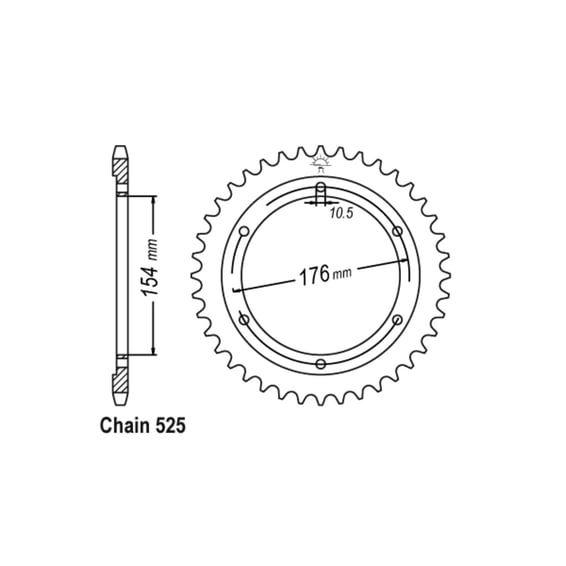 JT rear sprocket 1346.43