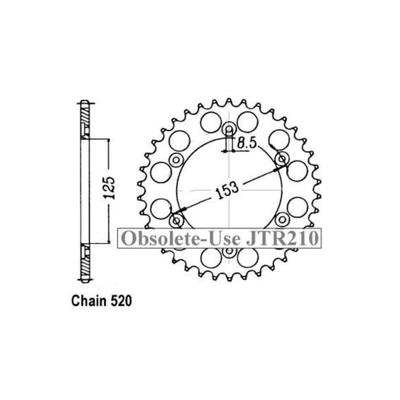 JT rear sprocket 301.45