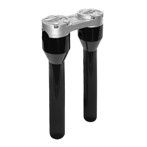 Clubstyle straight risers 12". Black/Silver