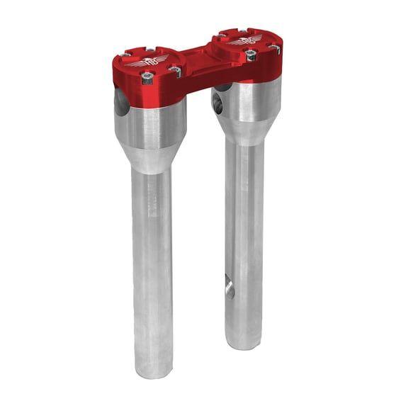 Clubstyle straight risers 12". Silver/Red