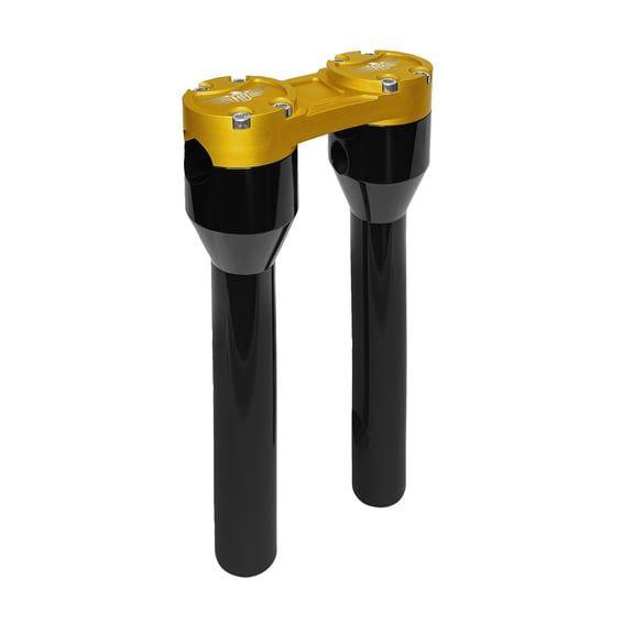 Clubstyle straight risers 12". Black/Gold
