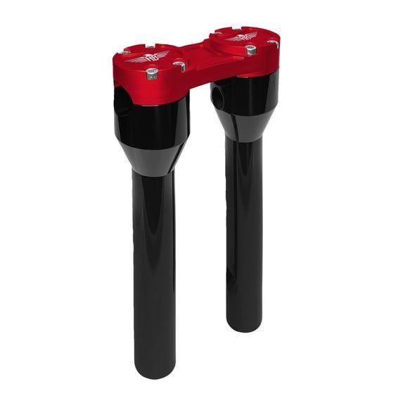 Clubstyle straight risers 12". Black/Red