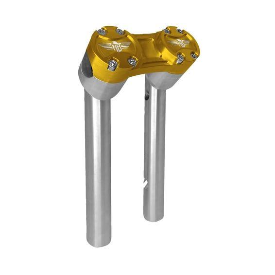 Clubstyle pullback risers 6". Silver/Gold