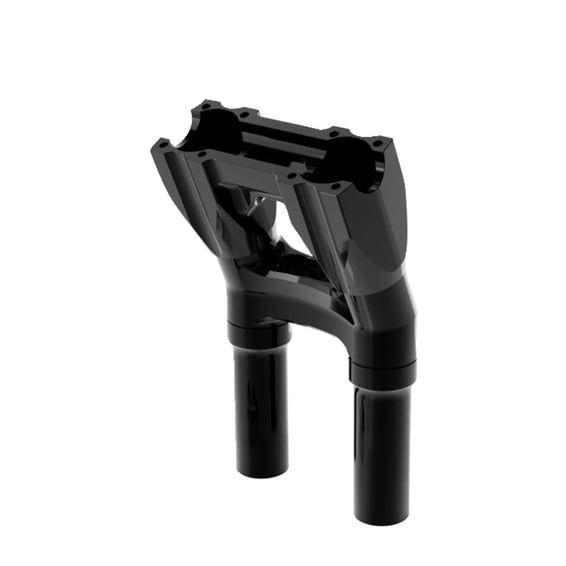 Topless Isolated Kickback Risers. 8" rise. Black