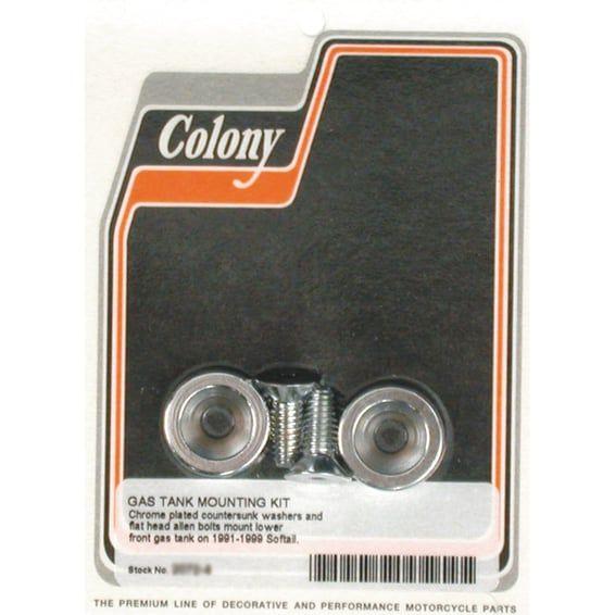 front side gas tank mount kit. Chrome