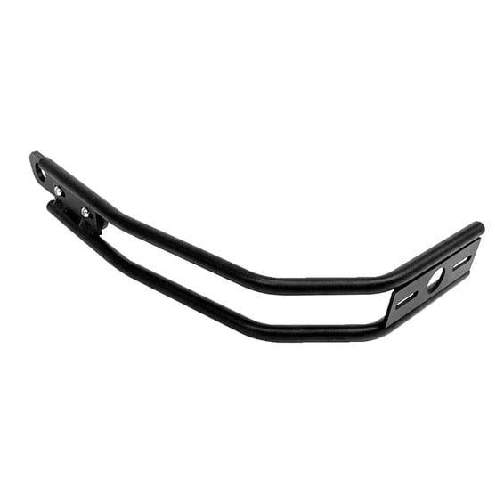 behind tire license plate holder. Black