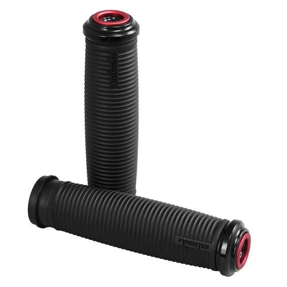 handlebar grip set. Black red